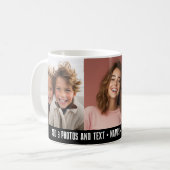 3 Foto-Vorlage Modernes Minimal-Textdesign Kaffeetasse (Vorderseite Links)