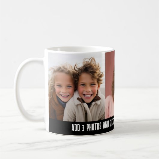 3 Foto-Vorlage Modernes Minimal-Textdesign Kaffeetasse (Links)