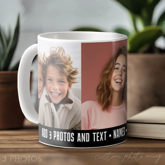 3 Foto-Vorlage Modernes Minimal-Textdesign Kaffeetasse