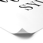 3 Foto Wedding Welcome Elegante Black Calligraphy Poster (Ecke)