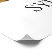 3 Foto Wedding Willkommen Elegante White Calligrap Poster (Ecke)