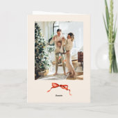 3 Foto Weihnachten Boho Red Bow Ribbon (Rückseite)