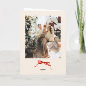 3 Foto Weihnachten Boho Red Bow Ribbon (Rückseite)