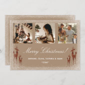 3 Foto Weihnachtsfeiertage Collage Feiertagskarte (Vorne/Hinten)