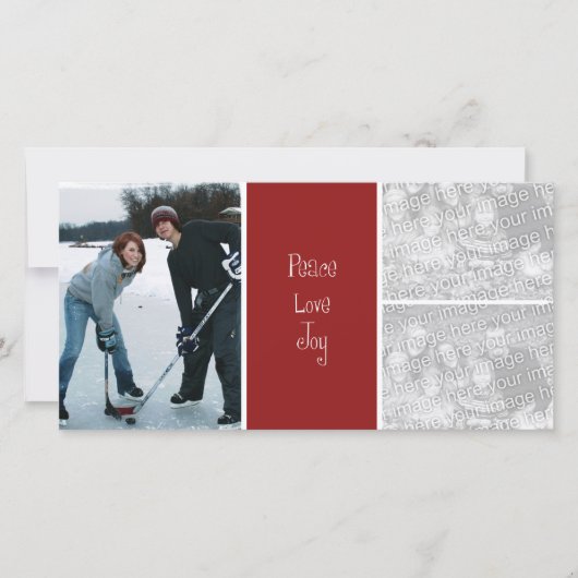 3 Foto Weihnachtskarte Feiertagskarte (Vorderseite)