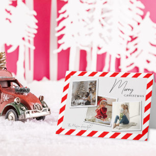 3 Foto-Weihnachtskarte im Luftpost-Stil Dankeskarte