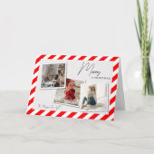 3 Foto-Weihnachtskarte im Luftpost-Stil Dankeskarte (Vorderseite)