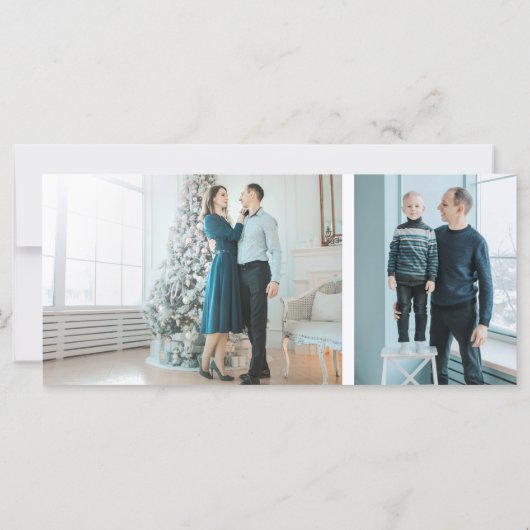 3 Foto Weihnachtskarte mit Ornamenten (Rückseite)