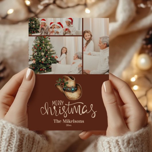 3 Foto Western Cowboy Hat Weihnachten