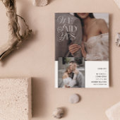 3 Foto Wir haben ja nur White Overlay Empfang gesa Einladung