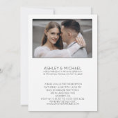 3 Foto Wir haben ja nur White Overlay Empfang gesa Einladung (Rückseite)