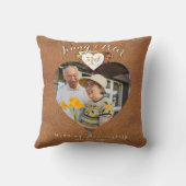 3. Foto zum Hochzeitstag (Bild) Kissen (Rückseite)