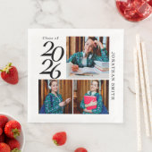3 FotoCollage 2025 Custom Graduation Party Serviette (Beispiel)
