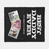 3 FotoCollage Best Daddy je Personalisiert Fleecedecke (Vorderseite (Horizontal))