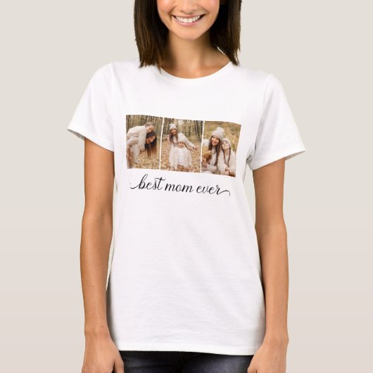 3 FotoCollage Beste Mama je Frauen T-Shirt (Vorderseite)