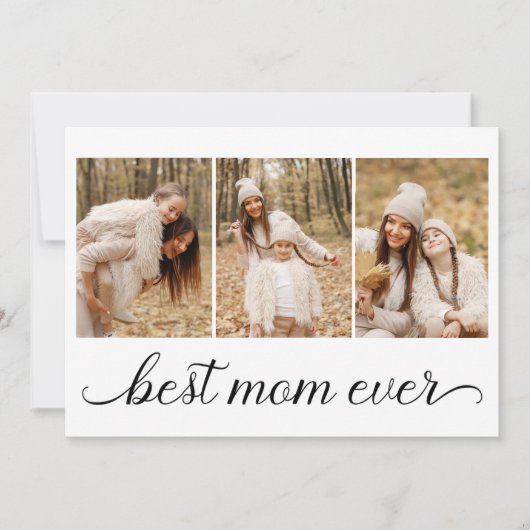 3 FotoCollage Beste Mama je Karte (Vorderseite)