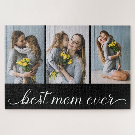 3 FotoCollage Beste Mama je Puzzle (Horizontal)