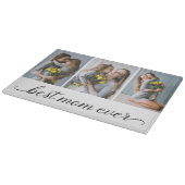 3 FotoCollage Beste Mama je Schneidebrett (Ecke)