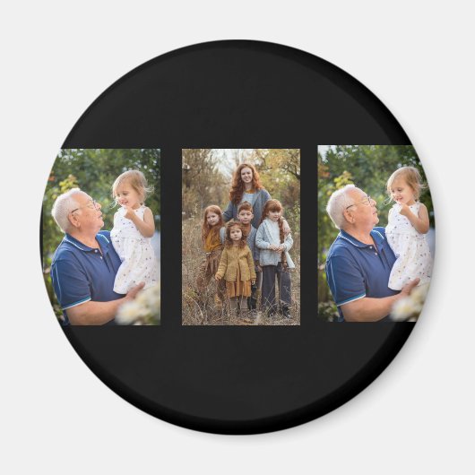 3 FotoCollage Design Ihre eigene Magnet (Vorne)