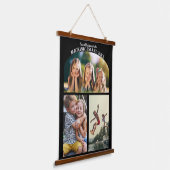 3 FotoCollage | Familienurlaub oder Wiedersehen Al Wandteppich Mit Holzrahmen (Gewinkelt)