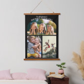 3 FotoCollage | Familienurlaub oder Wiedersehen Al Wandteppich Mit Holzrahmen (Schlafzimmer)