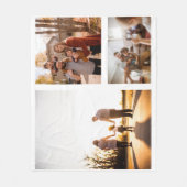 3 FotoCollage für benutzerdefinierte Vorlagen Fleecedecke (Vorderseite)