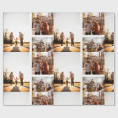 3 FotoCollage für benutzerdefinierte Vorlagen Geschenkpapier (Flach)