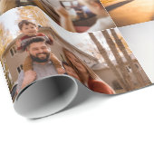 3 FotoCollage für benutzerdefinierte Vorlagen Geschenkpapier (Rolleneckpunkt)