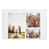 3 FotoCollage für benutzerdefinierte Vorlagen Kissenbezug (Rückseite)