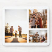 3 FotoCollage für benutzerdefinierte Vorlagen Mousepad (Vorne)