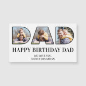 3 FotoCollage Happy Geburtstag Vater Magnetkarte (Vorderseite)