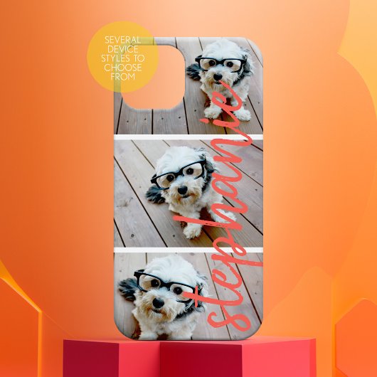 3 FotoCollage - Horizontaler Name des Bildschreibe Case-Mate iPhone Hülle