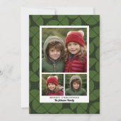 3 FotoCollage - MCM Bogenmuster Weihnachten Grün (Vorderseite)