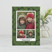 3 FotoCollage - MCM Bogenmuster Weihnachten Grün (Stehend Vorderseite)