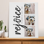 3 FotoCollage Minimalistisch - Freuen Sie sich Sch Künstlicher Leinwanddruck<br><div class="desc">Benutzen Sie Ihr Lieblings-Foto oder Ihre Bilder,  um Spaß zu haben und mit Freunden zu teilen. Ein minimalistisches Design mit nur Snapshots und einem Textblock.</div>