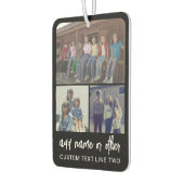 3 FotoCollage mit Skripttext - Schwarz-weiß Autolufterfrischer (Links)