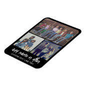 3 FotoCollage mit Skripttext - Schwarz-weiß Magnet (Linke Seite)