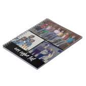 3 FotoCollage mit Skripttext - Schwarz-weiß Notizblock (Linke Seite)