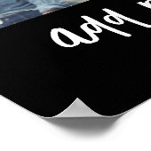 3 FotoCollage mit Skripttext - Schwarz-weiß Poster (Ecke)