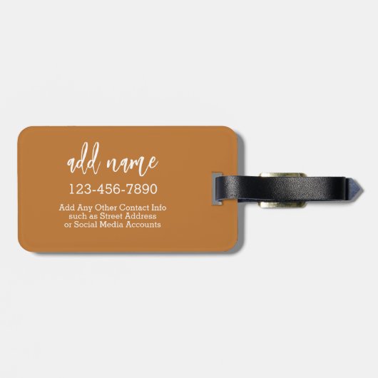 3 FotoCollage mit trendigem Bounce Skript Gepäckanhänger (Rückseite horizontal)