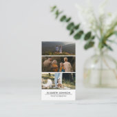 3 FotoCollage Moderne Fotografie Visitenkarte (Stehend Vorderseite)