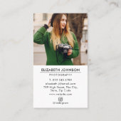 3 FotoCollage Moderne Fotografie Visitenkarte (Rückseite)