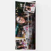 3 Fotocollage Moderne Graduierungsparty Banner (Vertikal)