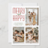 3 FotoCollage Moderne Minimalistische Weihnachten (Vorderseite)