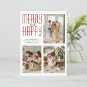 3 FotoCollage Moderne Minimalistische Weihnachten (Stehend Vorderseite)