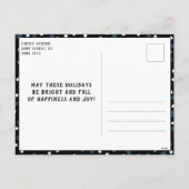 3 FotoCollage Moderne Schwarz-weiße Weihnachten (Rückseite)