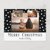 3 FotoCollage Moderne Schwarz-weiße Weihnachten (Vorderseite)