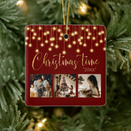 3 FotoCollage Rustische String-Leuchten Keramikornament