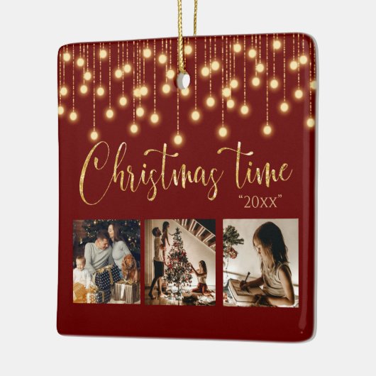 3 FotoCollage Rustische String-Leuchten Keramikornament (Links)