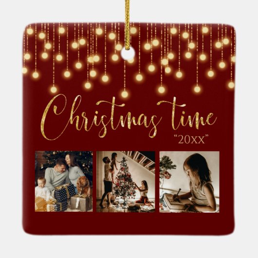 3 FotoCollage Rustische String-Leuchten Keramikornament (Rückseite)